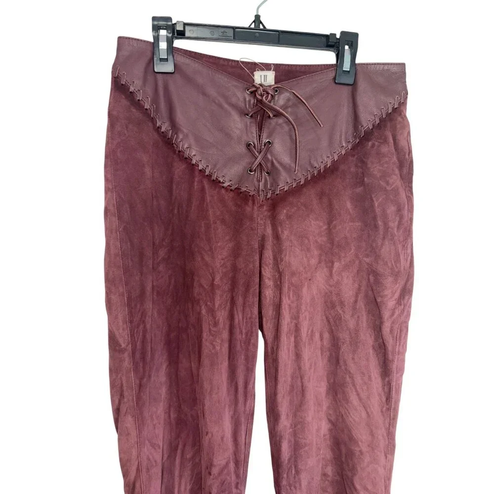 Understated Leather Sonny Suede Pants in Chocolate Small New Womens Leather